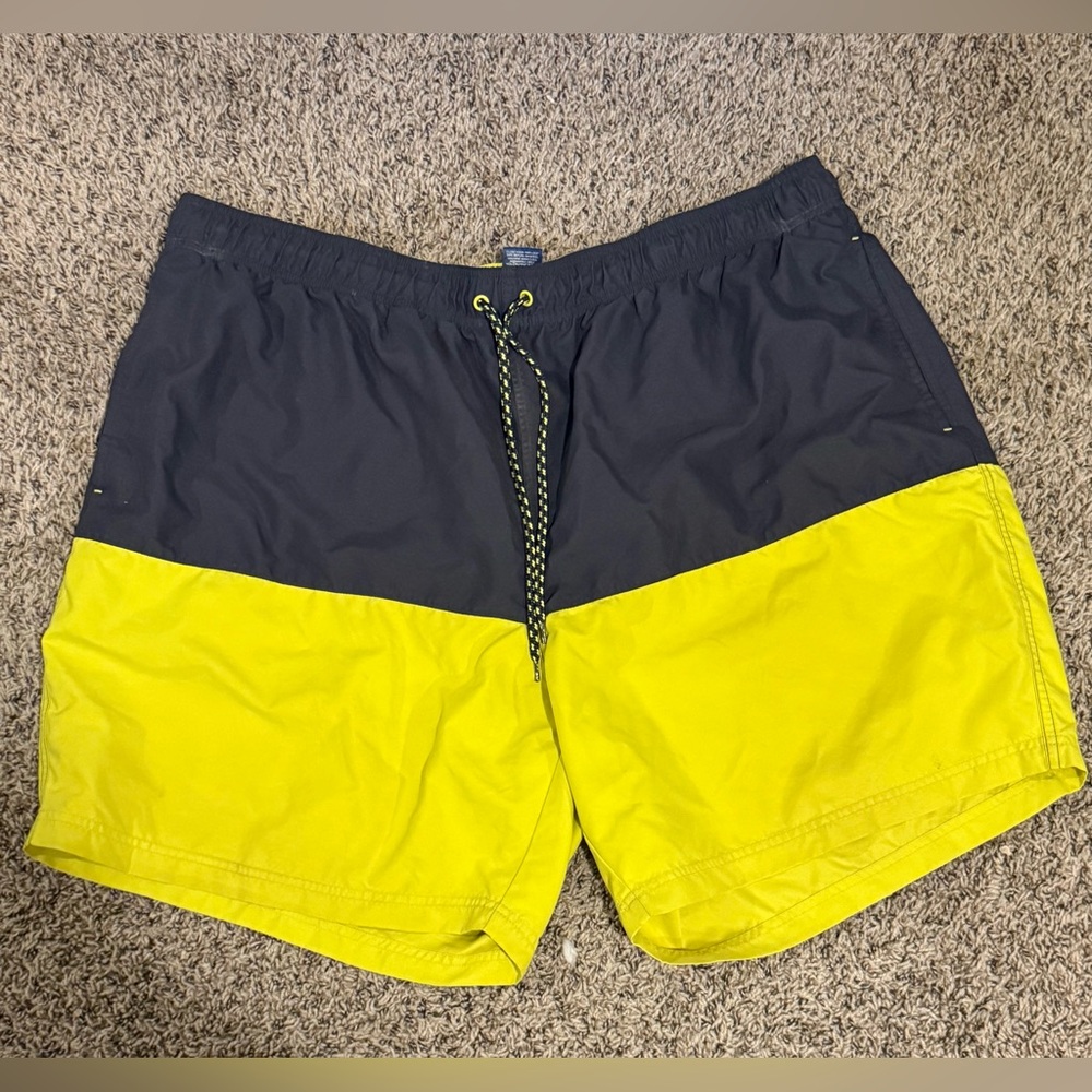 George Men's Swim Shorts - Black and Yellow